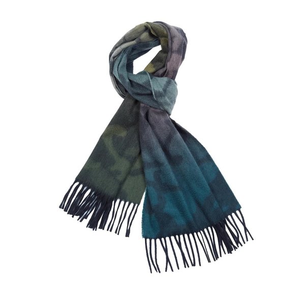 Begg & Co Ombre Camouflage Cashmere Scarf - Picture 3 of 7